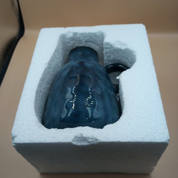 NIB Blue Glazed Ceramic 6" Jug Vase JoJuno "Ancient Vase"  Flower or Bud Vase - Picture 2 of 8